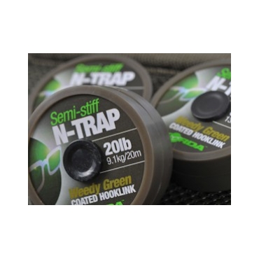 Korda N-trap Semi Stiff Weed Green 15lb - 20m